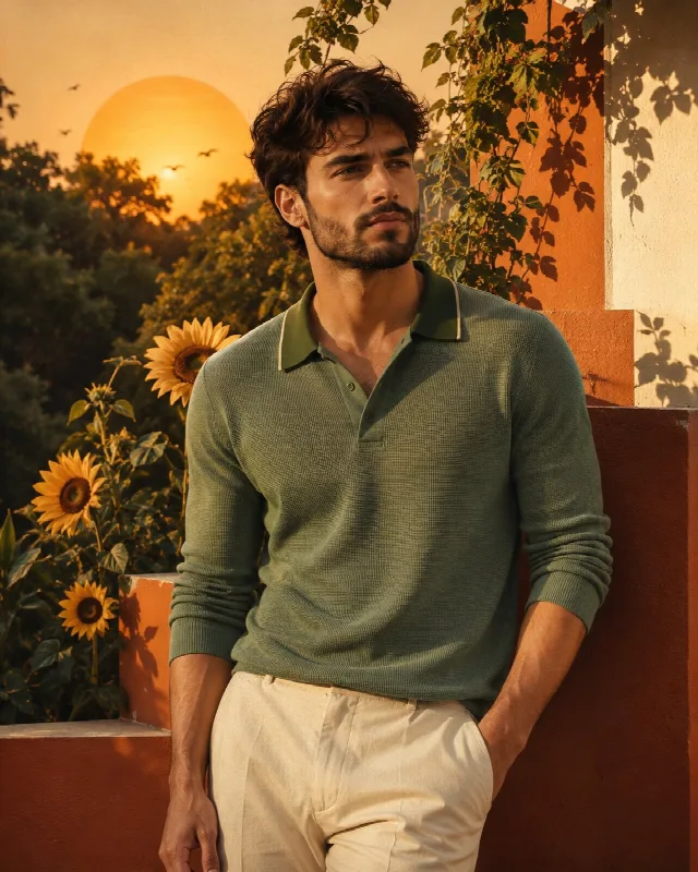 Vintage Mediterranean Menswear Portrait