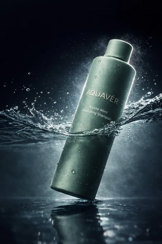 Shampoo Bottle Water Splash