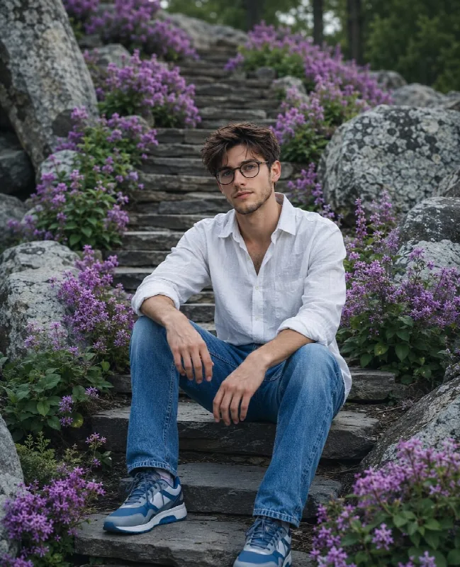 Stone Steps and Wildflowers