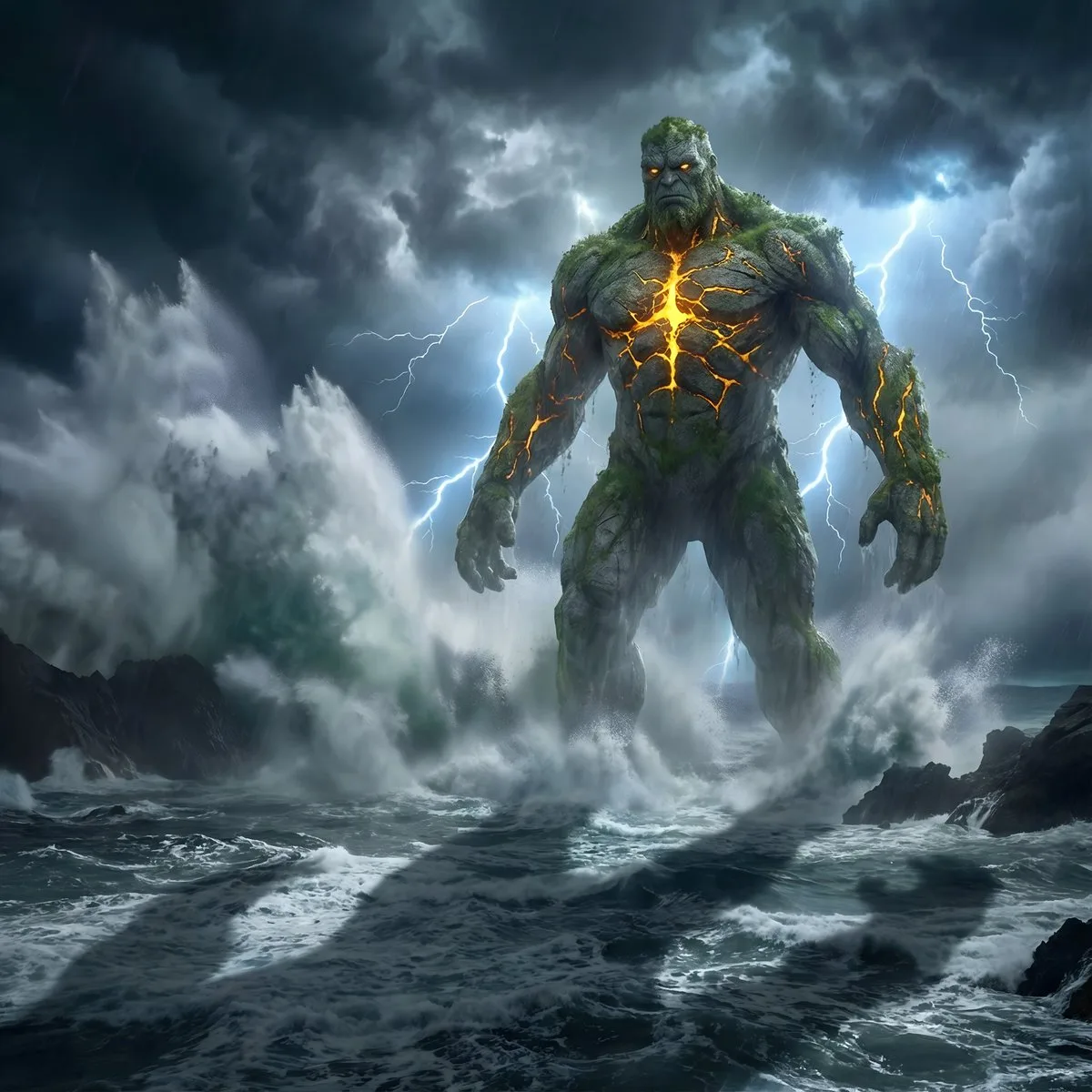 Stone Titan from the Ocean