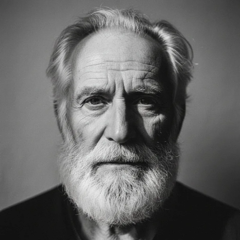 Elderly Man in Monochrome