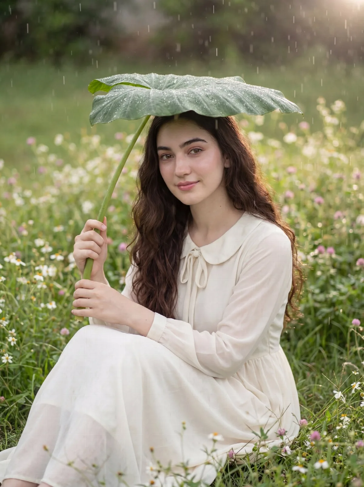 Leaf Umbrella in the Rain