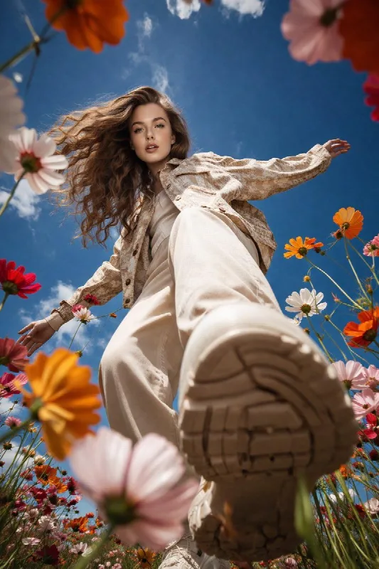 Stride Through a Flower Meadow