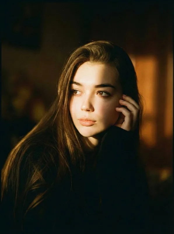 Amber Light Portrait