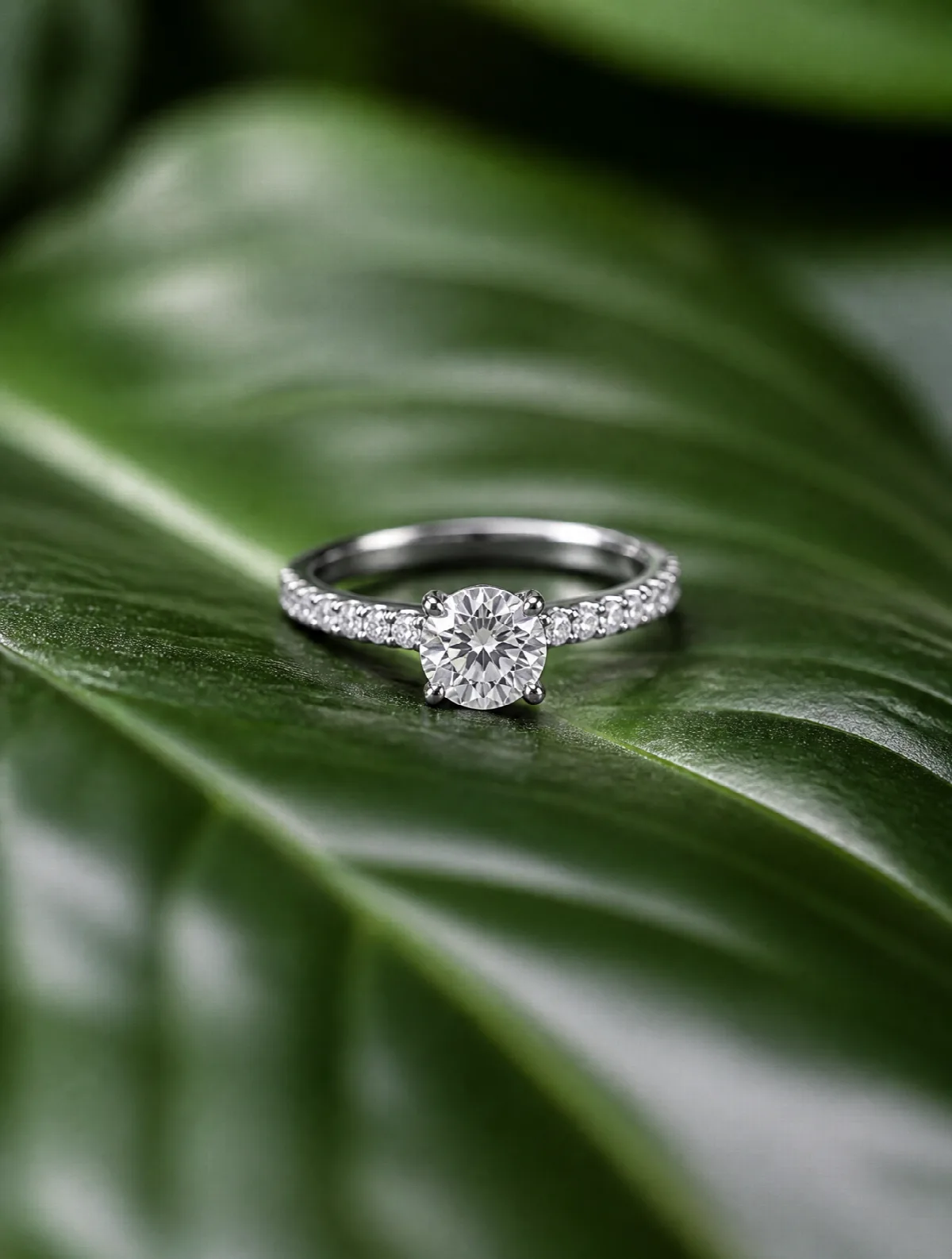 Diamond on a Tropical Leaf