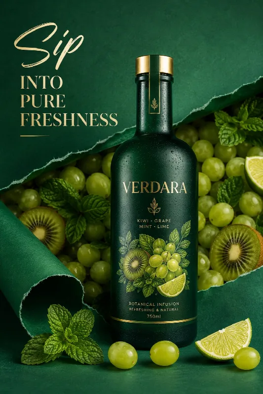Emerald Botanical Drink Poster