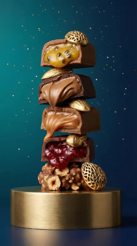 Pralines on a Gold Stand