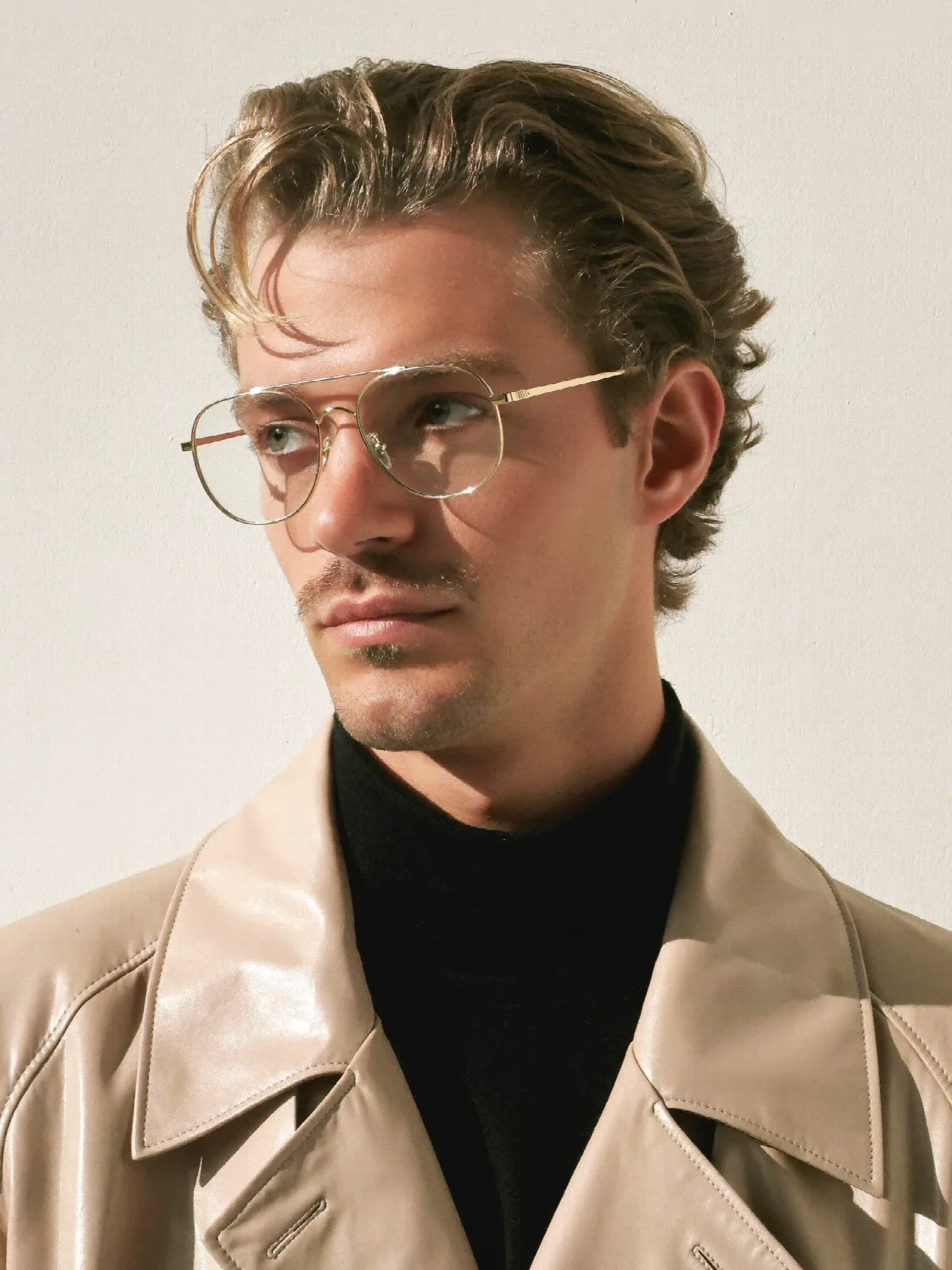 Aviators and a Beige Trench