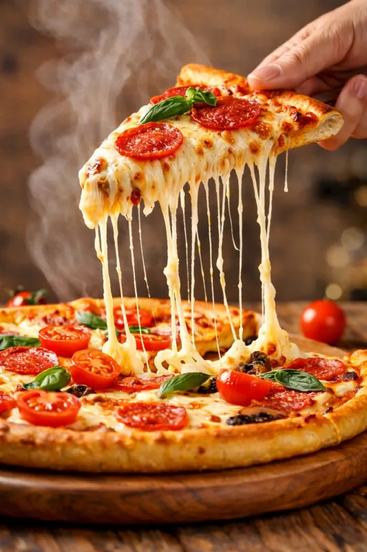 Pepperoni Pizza Cheese Pull
