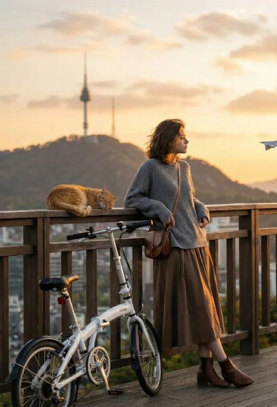 Sunset Viewpoint with Cat