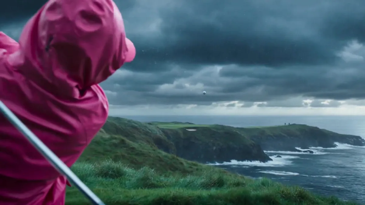 Golf Shot in a Storm