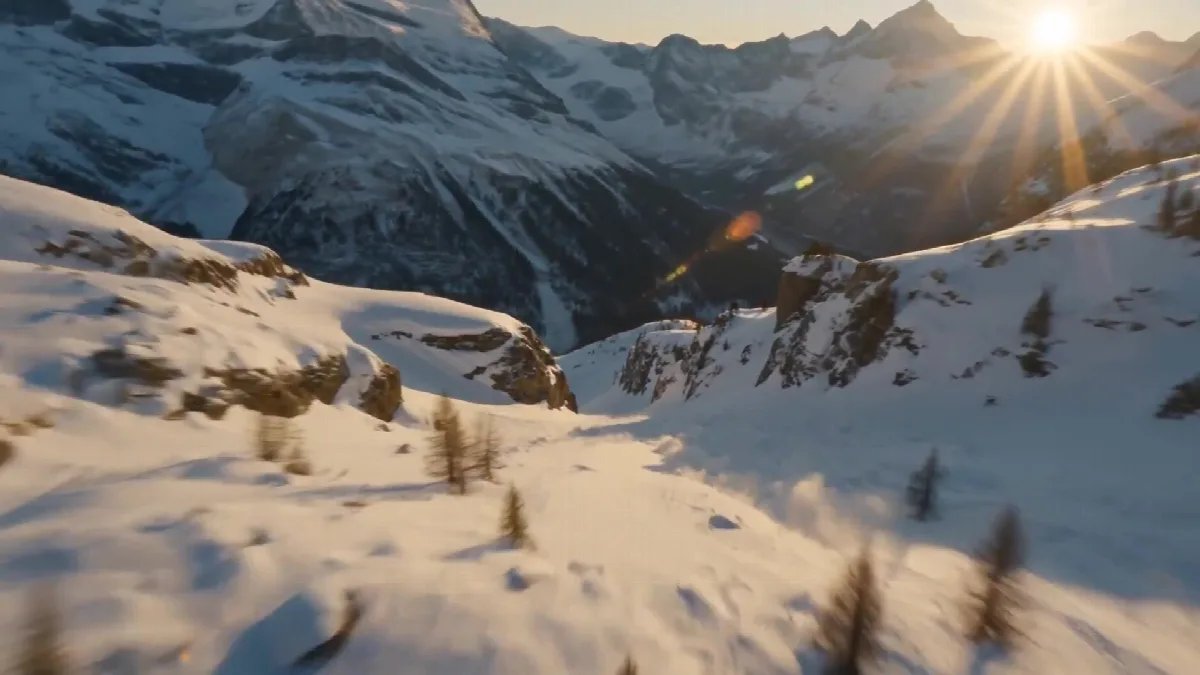 Alpine Sunrise Avalanche Flight