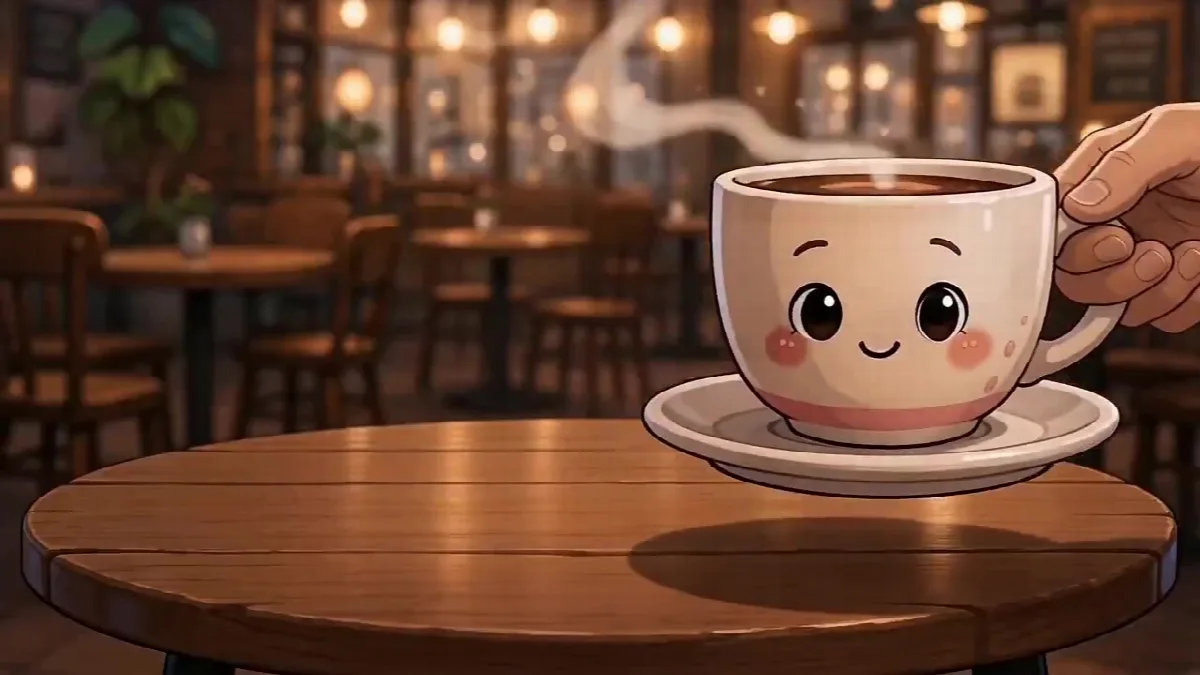 Two Coffee Cups in Love