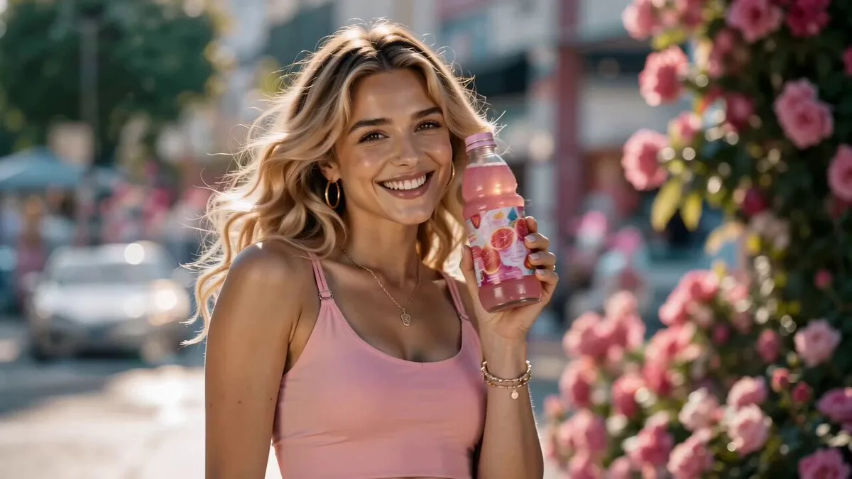 Pink Berry Juice Ad