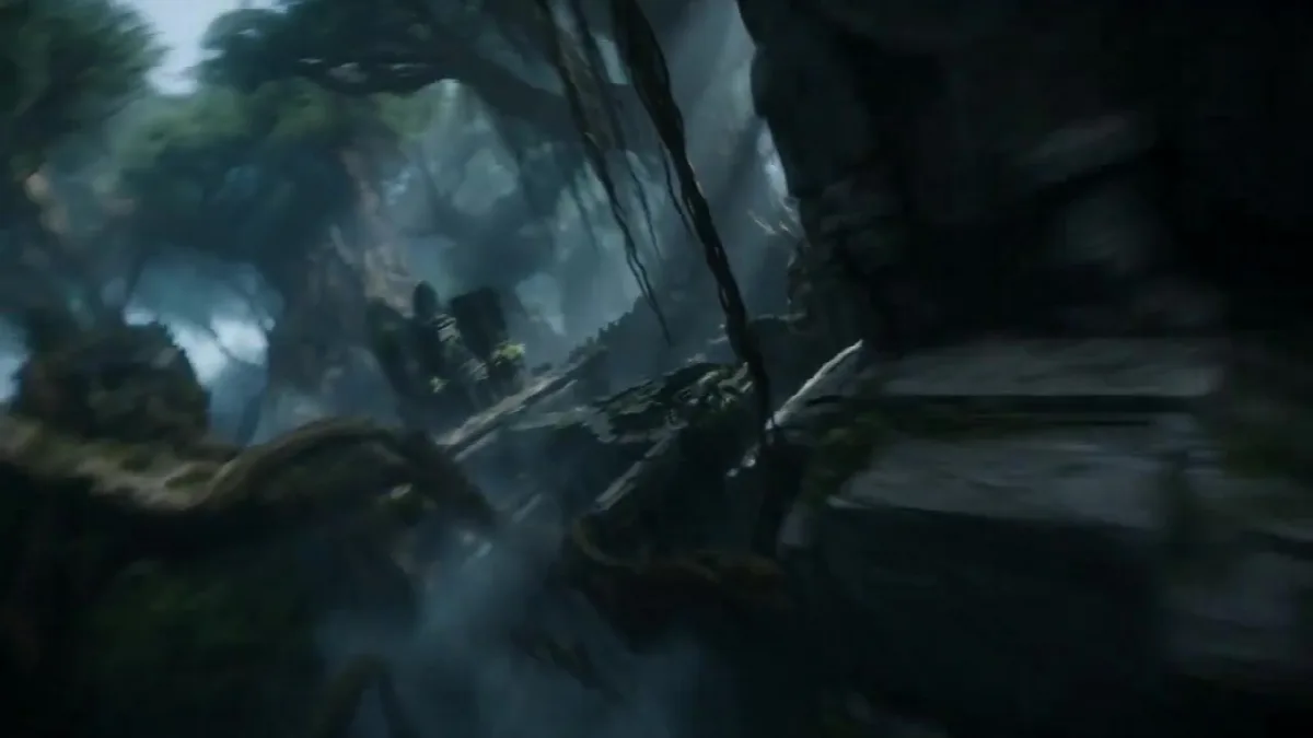 Flight Through a Jungle Temple