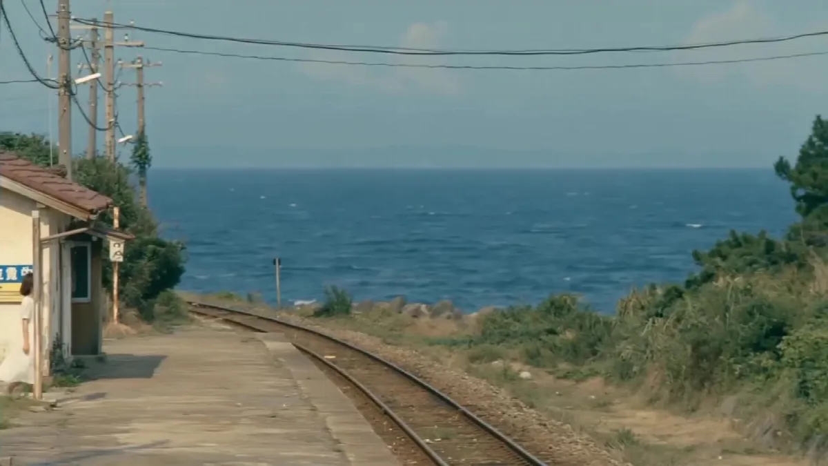 Summer Seaside Train Platform