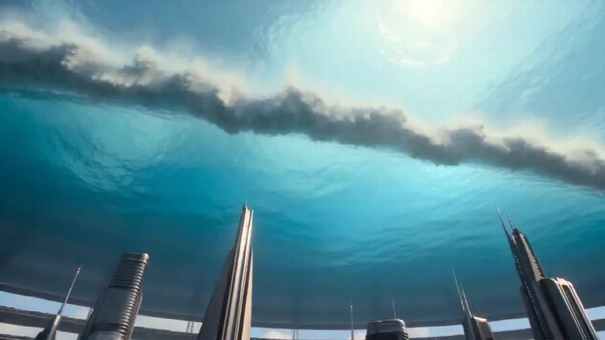 Ocean Flood in an Orbital Habitat