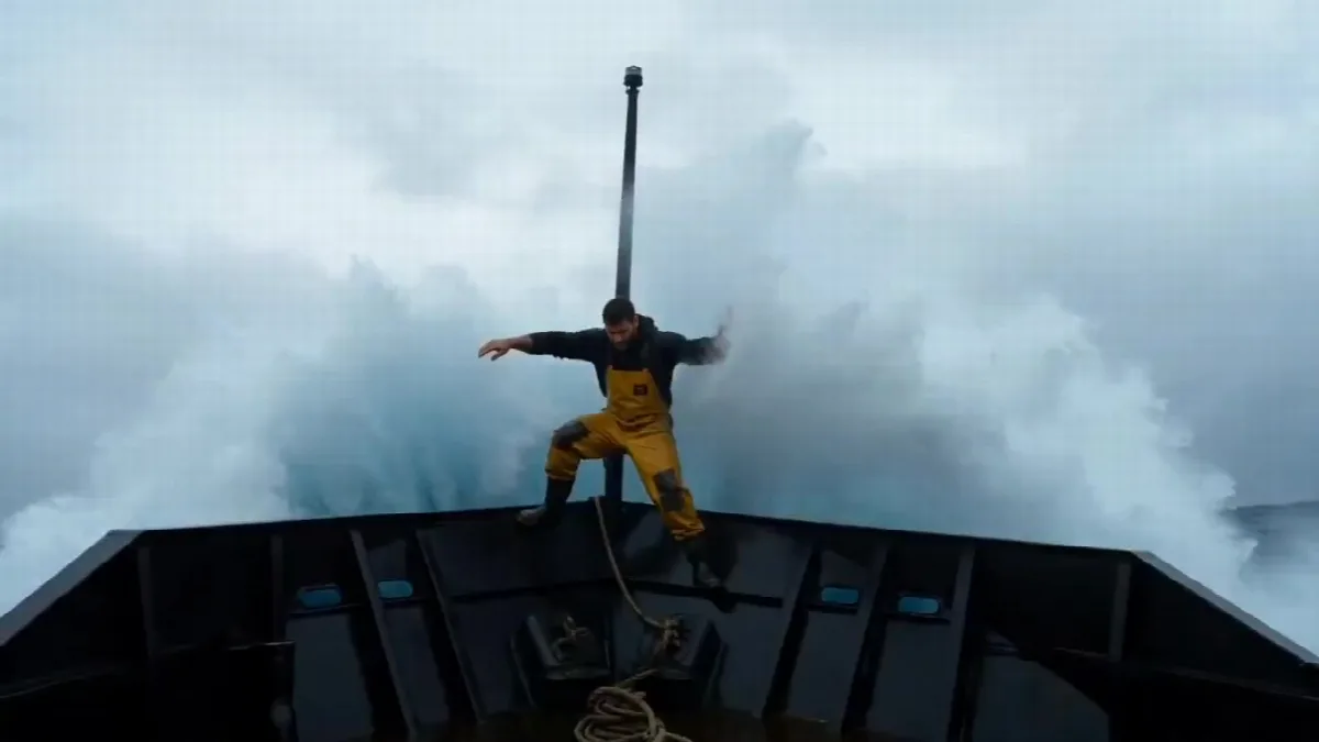 Deep-Sea Fisherman in a Storm