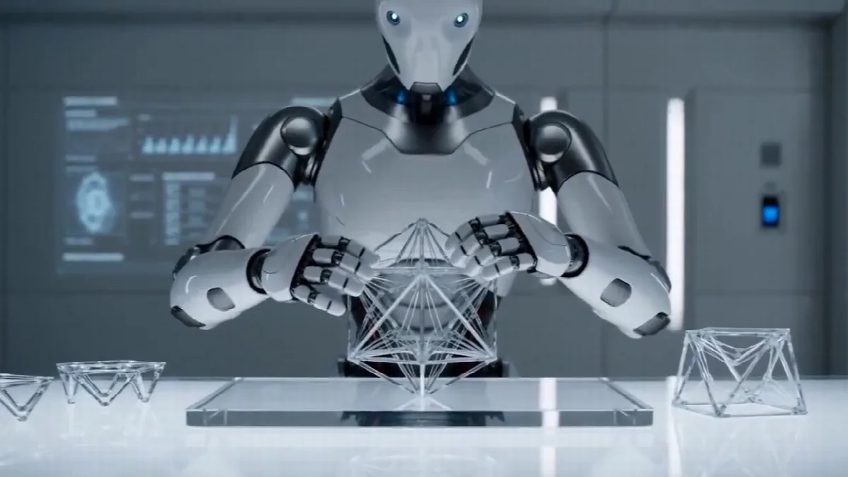 Robot Building Crystal Structure