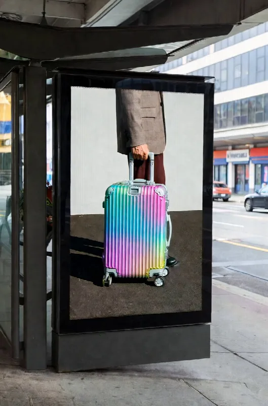 Suitcase Steps Out of a Billboard