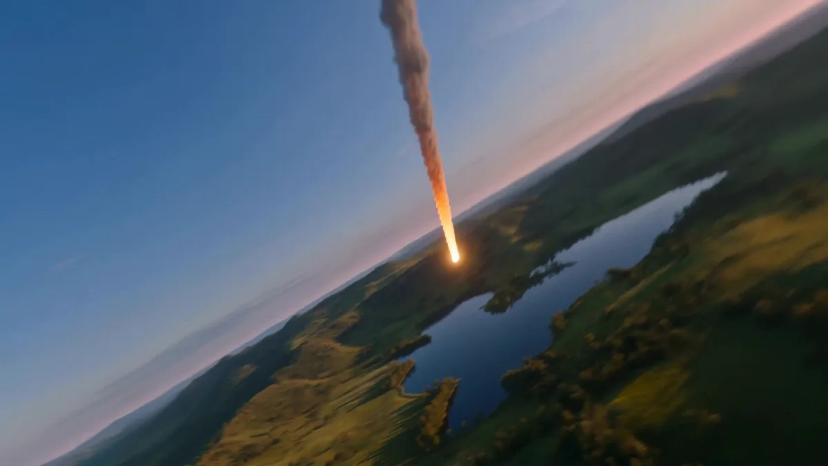 Meteorite Strikes a Lake