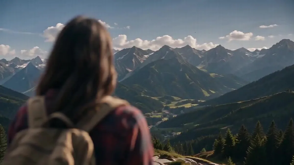Backpacker Journey to the Mountains