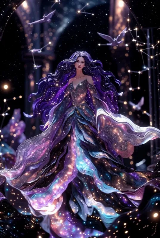 Cosmic Queen in Paper Art