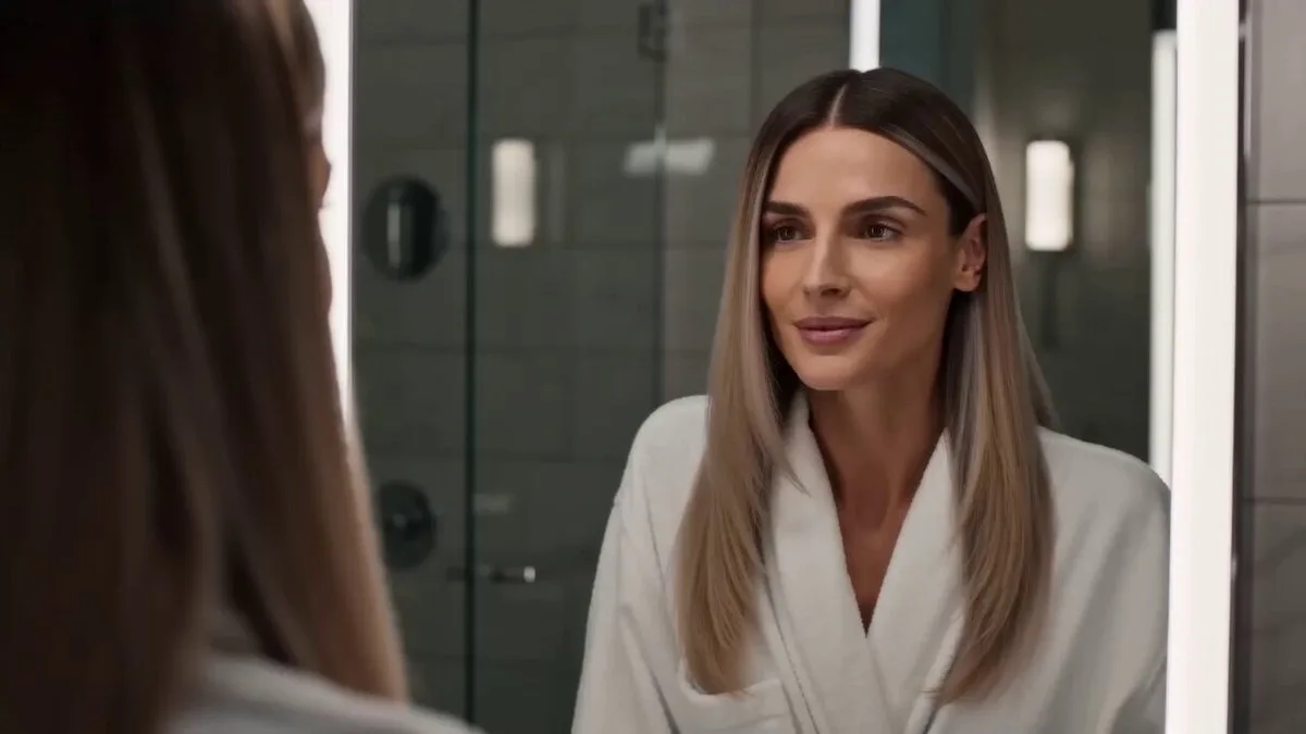 Hair Color Transformation Ad