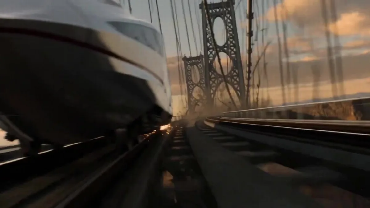 Maglev Train Outruns Collapsing Bridge