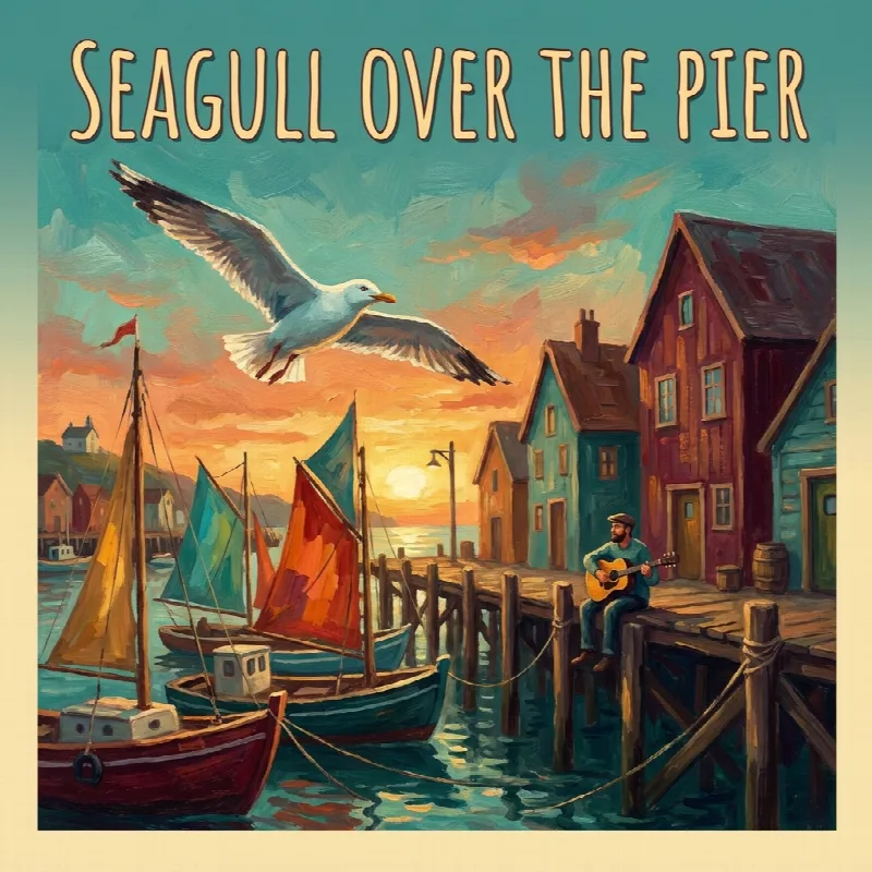 Seagull Over the Pier